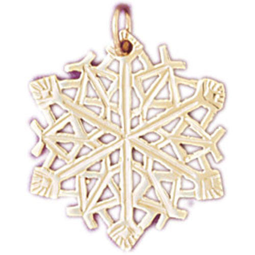 14K GOLD CHRISTMAS CHARM - SNOWFLAKE #5515