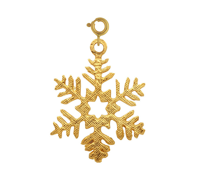 14K GOLD CHRISTMAS CHARM - SNOWFLAKE #5519