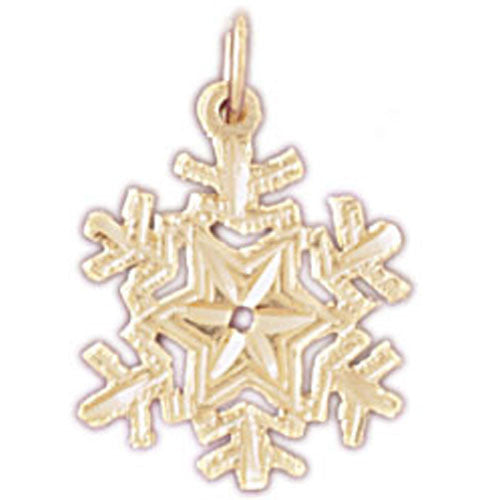 14K GOLD CHRISTMAS CHARM - SNOWFLAKE #5522