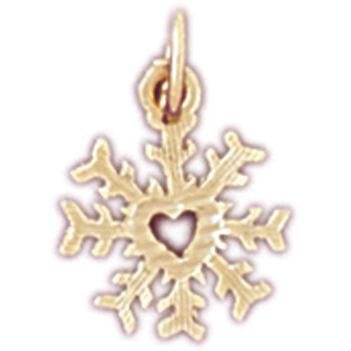 14K GOLD CHRISTMAS CHARM - SNOWFLAKE #5528