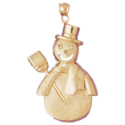 14K GOLD CHRISTMAS CHARM - SNOWMAN #5559