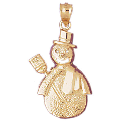 14K GOLD CHRISTMAS CHARM - SNOWMAN #5560