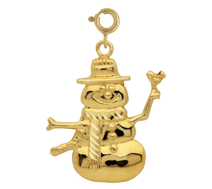 14K GOLD CHRISTMAS CHARM - SNOWMAN #5561