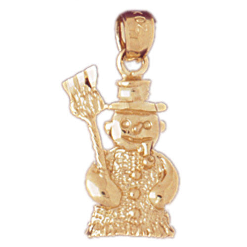 14K GOLD CHRISTMAS CHARM - SNOWMAN #5564