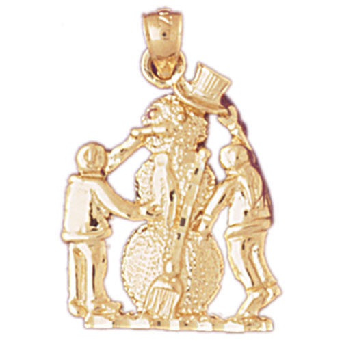 14K GOLD CHRISTMAS CHARM - SNOWMAN #5565