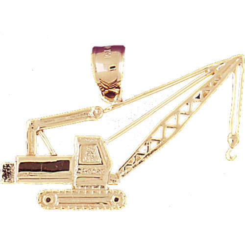 14K GOLD CONSTRUCTION CHARM-CRAWLER CRANE # 4304