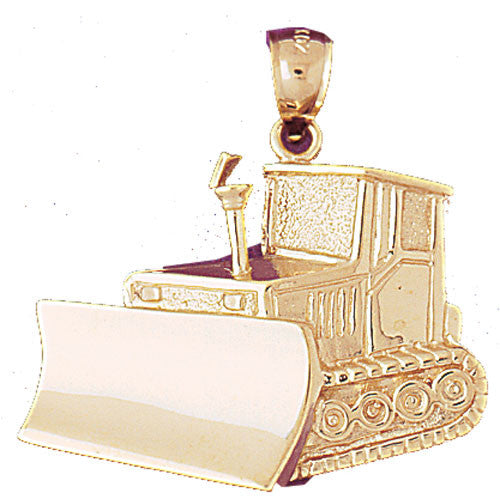 14K GOLD CONSTRUCTION CHARM-CRAWLER TRACTOR # 4297