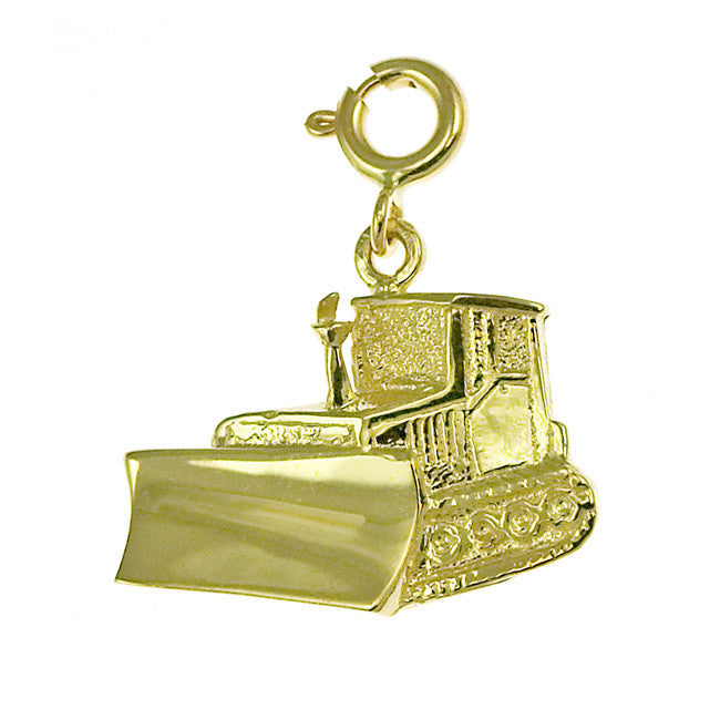 14K GOLD CONSTRUCTION CHARM-CRAWLER TRACTOR # 4298