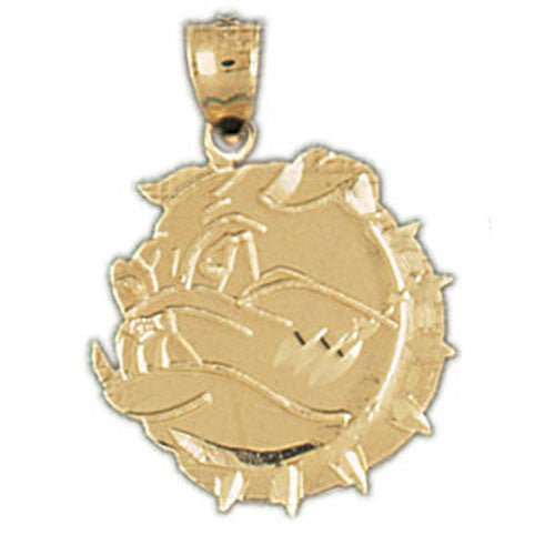 14K GOLD DOG CHARM - BULLDOG #2186