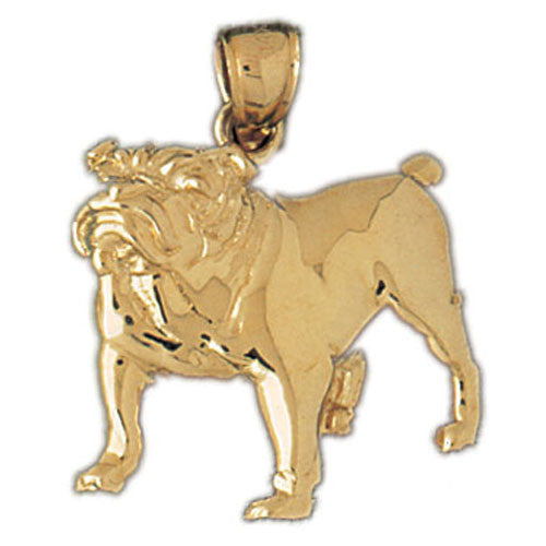 14K GOLD DOG CHARM - BULLDOG #2188