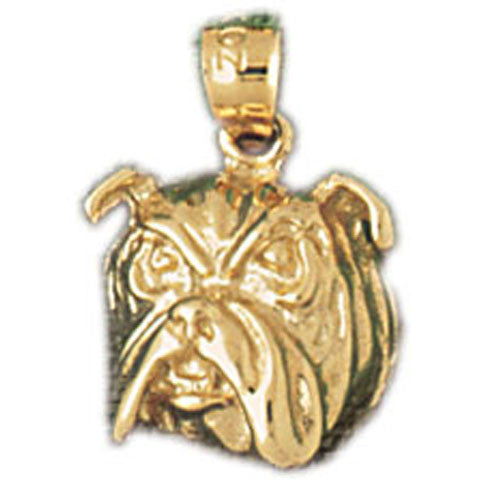 14K GOLD DOG CHARM - BULLDOG #2189