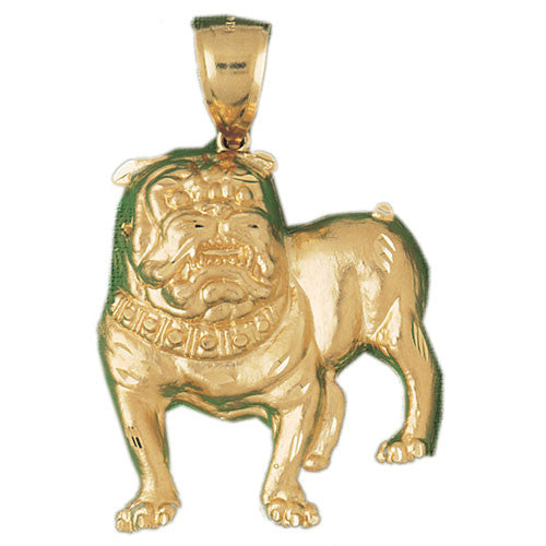 14K GOLD DOG CHARM - BULLDOG #2191