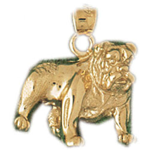 14K GOLD DOG CHARM - BULLDOG #2192