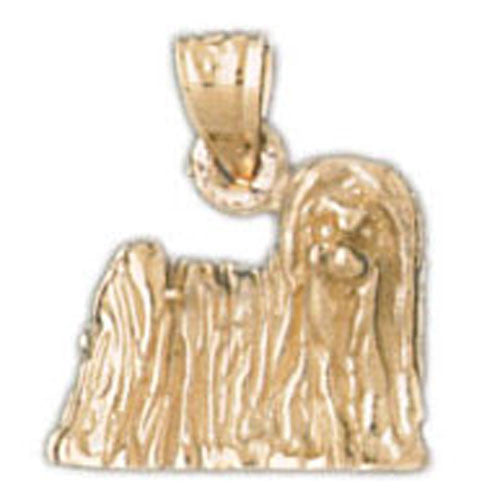 14K GOLD DOG CHARM - LHASA APSO #2033