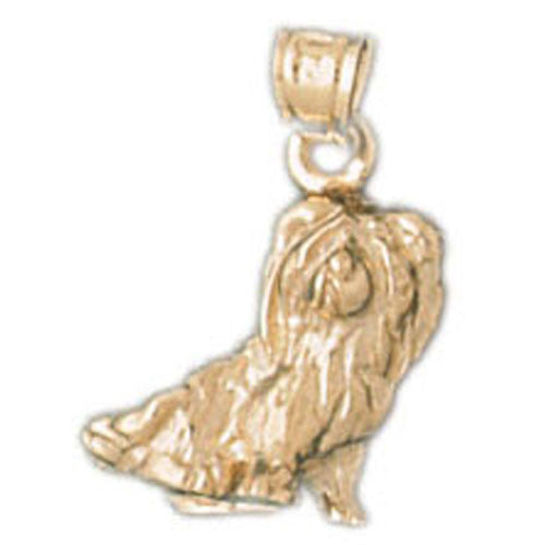 14K GOLD DOG CHARM - PEKINEZE #2032