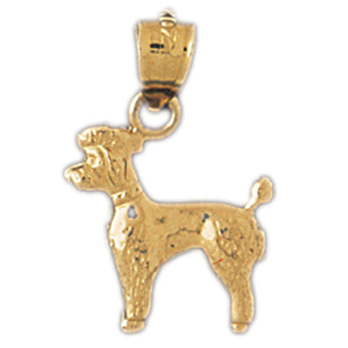 14K GOLD DOG CHARM - POODLE #2184