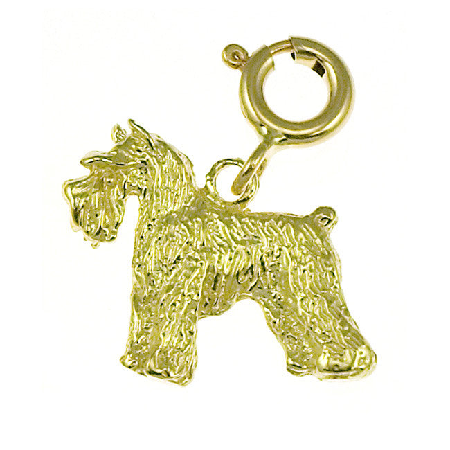 14K GOLD DOG CHARM - SCHNAUZER #2195