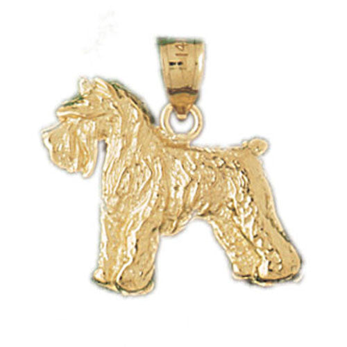 14K GOLD DOG CHARM - SCHNAUZER #2196