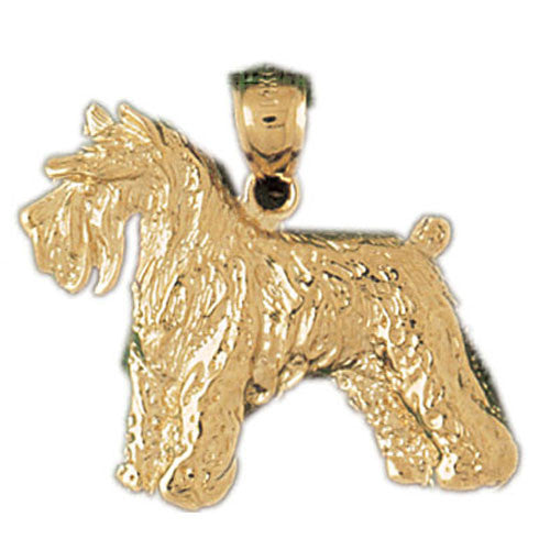 14K GOLD DOG CHARM - SCHNAUZER #2197