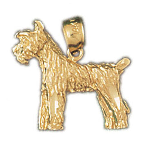 14K GOLD DOG CHARM - SCHNAUZER #2201