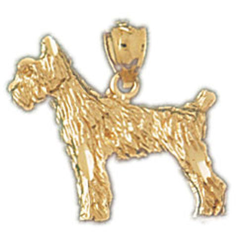 14K GOLD DOG CHARM - SCHNAUZER #2202