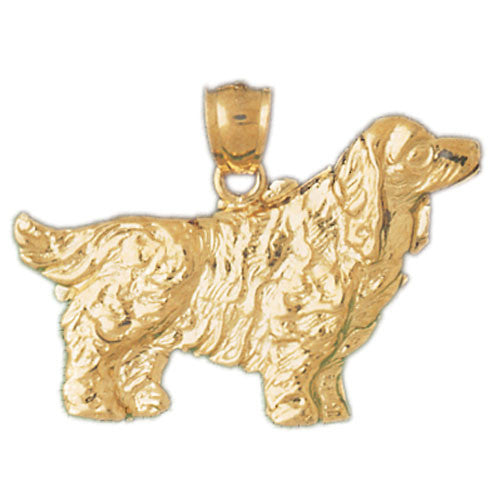 14K GOLD DOG CHARM / PENDANT - COCKER SPANIEL #2090