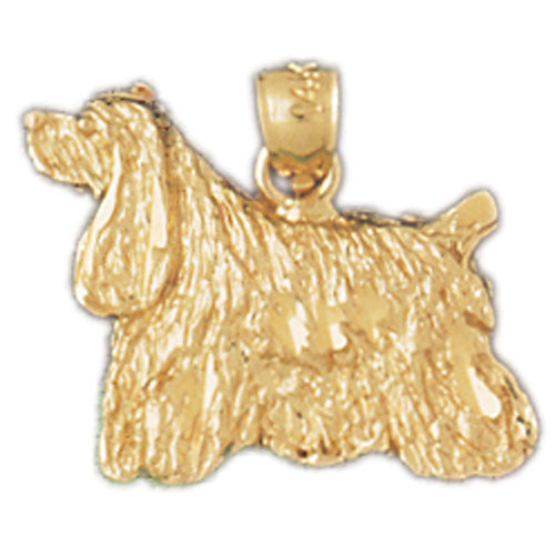 14K GOLD DOG CHARM / PENDANT - COCKER SPANIEL #2091