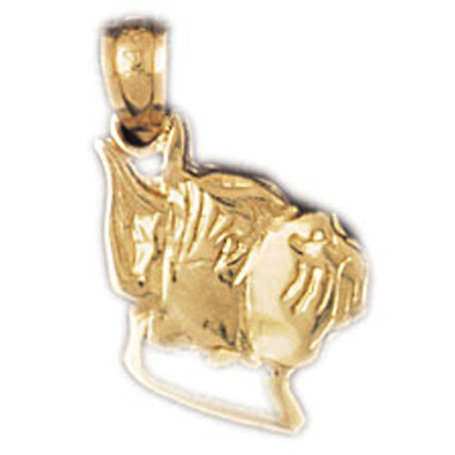 14K GOLD DOG CHARM / PENDANT - GOLD BOXER #2157