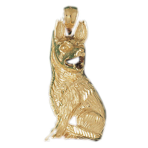 14K GOLD DOG CHARM / PENDANT - SHEPARD #2137