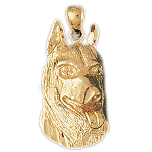 14K GOLD DOG CHARM / PENDANT - SHEPARD #2138