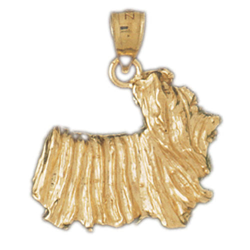 14K GOLD DOG CHARM / PENDANT - SKYE TERRIER #2088