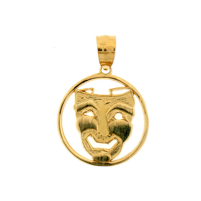 14K GOLD DRAMA MASK CHARM #6298