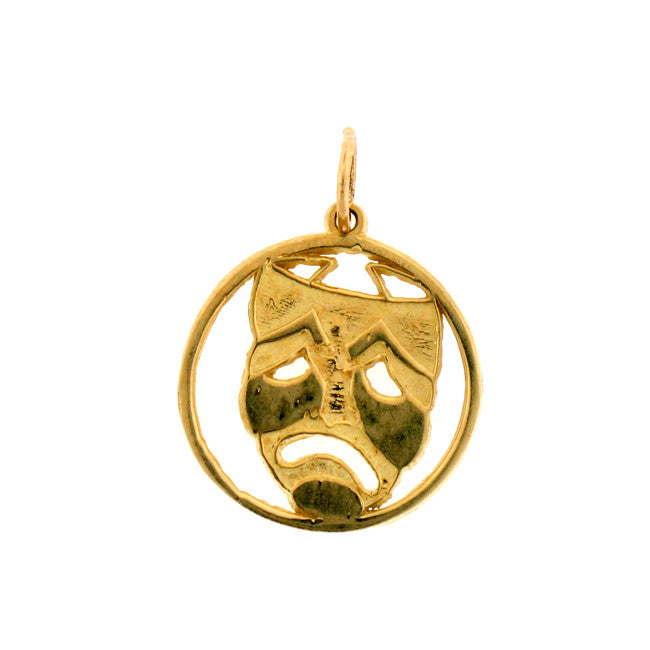 14K GOLD DRAMA MASK CHARM #6300