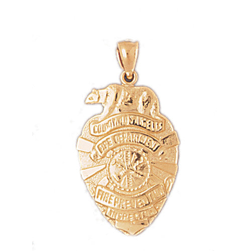 14K GOLD FIRE FIGHTING CHARM - FIRE DEPT. CROSS #4604