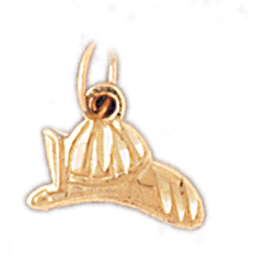 14K GOLD FIRE FIGHTING CHARM - FIREMAN'S HAT #4622