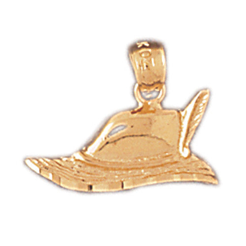 14K GOLD FIRE FIGHTING CHARM - FIREMAN'S HAT #4624