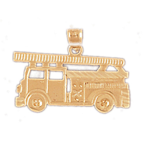 14K GOLD FIRE FIGHTING CHARM - FIRETRUCK #4631