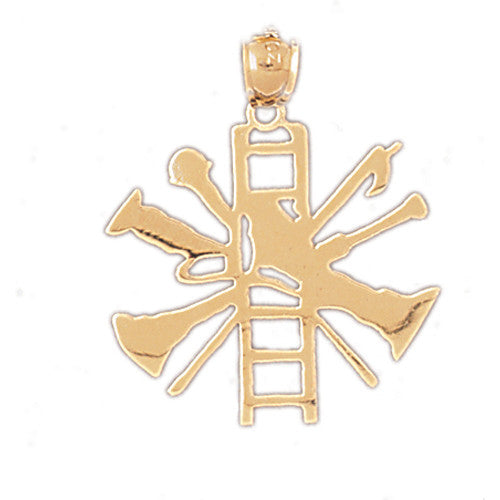 14K GOLD FIRE FIGHTING TANK CHARM #4627