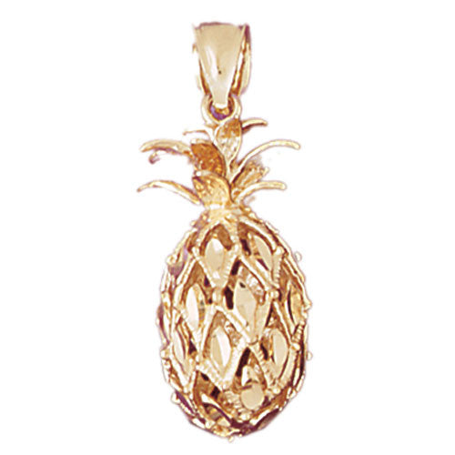 14K GOLD FRUIT CHARM - PINEAPPLE #6841
