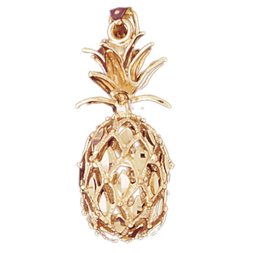 14K GOLD FRUIT CHARM - PINEAPPLE #6842