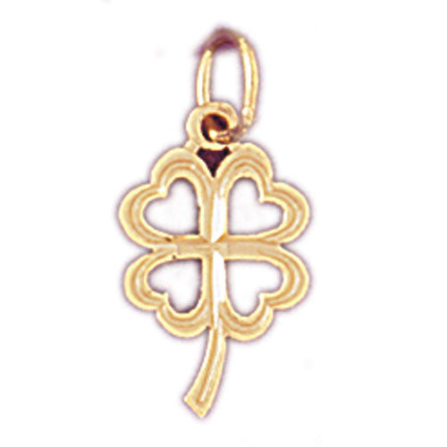 14K GOLD GAMBLING CHARM - 4 LEAF CLOVER #5372