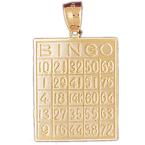 14K GOLD GAMBLING CHARM  - BINGO #5357