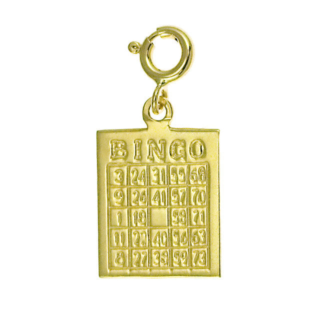 14K GOLD GAMBLING CHARM - BINGO #5359