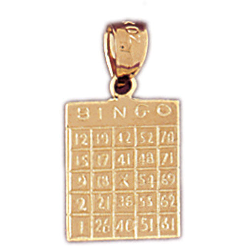 14K GOLD GAMBLING CHARM - BINGO #5360