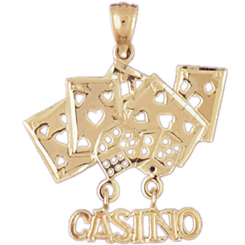 14K GOLD GAMBLING CHARM - CASINO #5411
