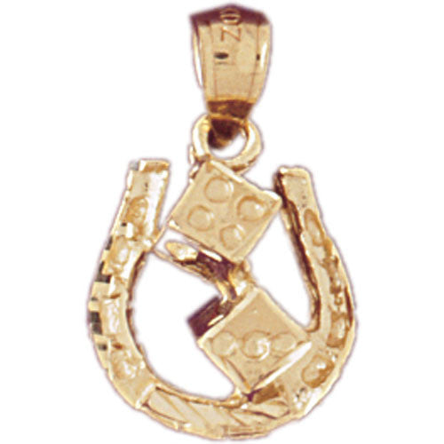 14K GOLD GAMBLING CHARM - DICE #5423