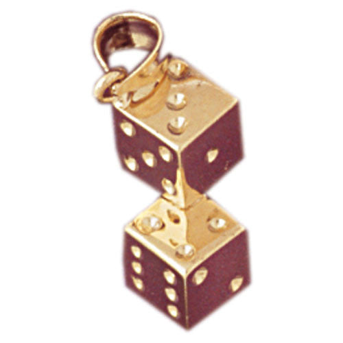 14K GOLD GAMBLING CHARM - DICE #5429