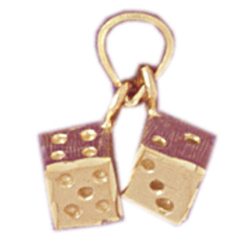 14K GOLD GAMBLING CHARM - DICE #5431