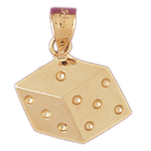 14K GOLD GAMBLING CHARM - DICE #5432