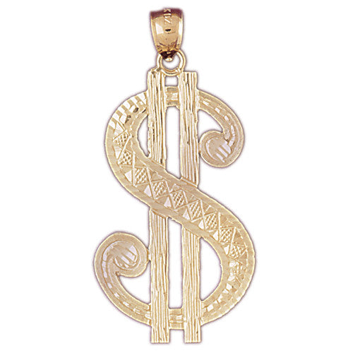 14K GOLD GAMBLING CHARM - DOLLAR SIGN #5401